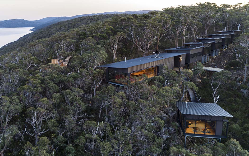 Three Capes Track walking lodges COLORBOND steel Mounument