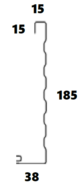Metroll Ribbed Fascia (Darwin) dimensions