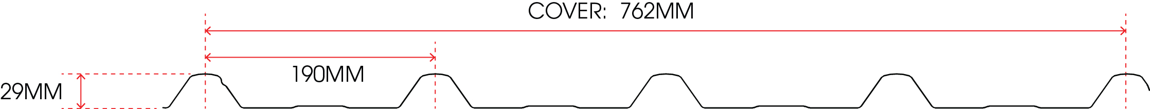 No1 Roofing 1Deck profile dimensions