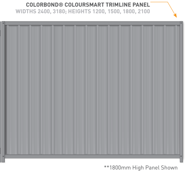 Oxworks Coloursmart fencing Trimline dimensions