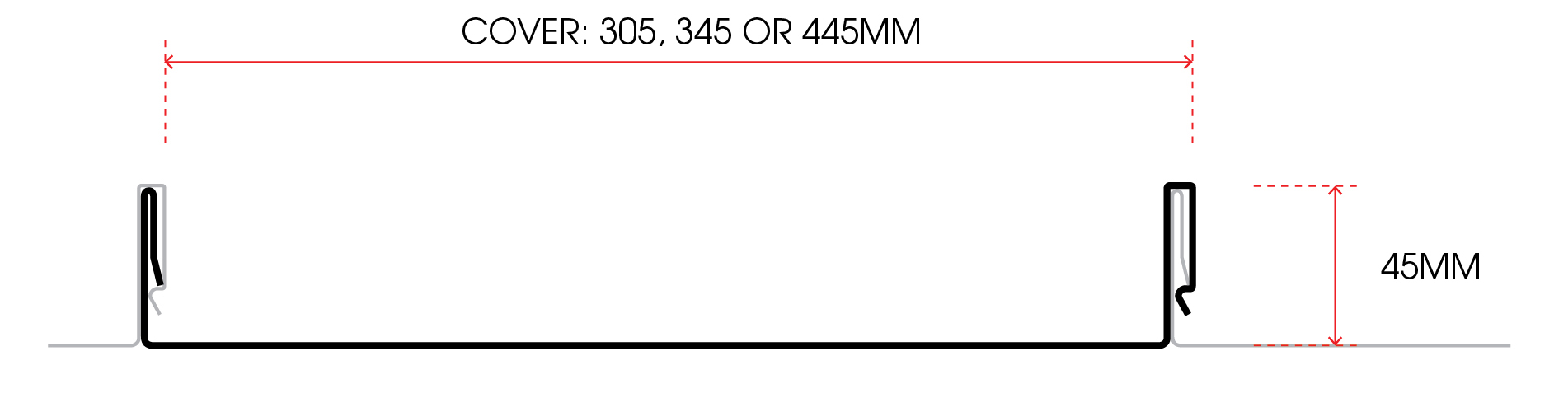 No1 Roofing Snap Line 45 dimensions