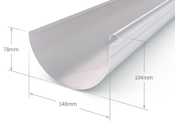 Stratco Half Round Gutter dimensions