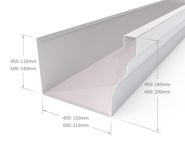 Stratco OG Big One Gutter dimensions