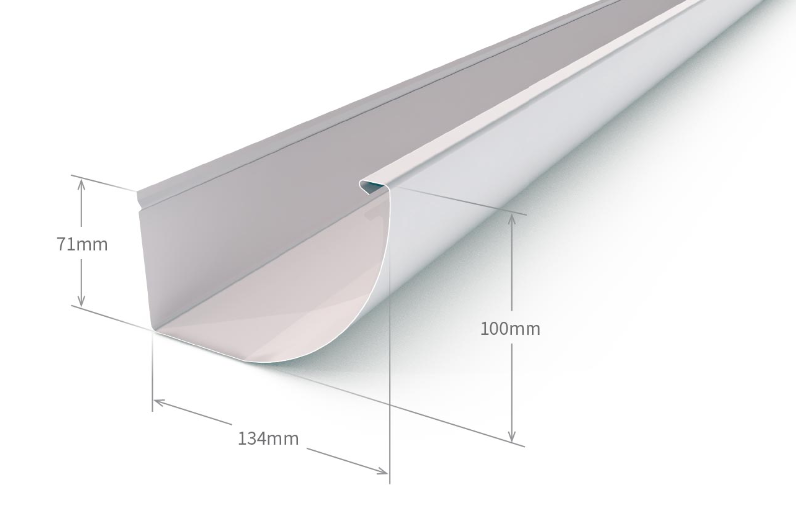 Stratco Quarter Round Gutter dimensions