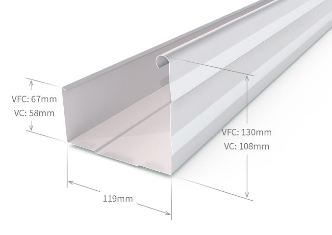 Stratco VFC Gutter dimensions