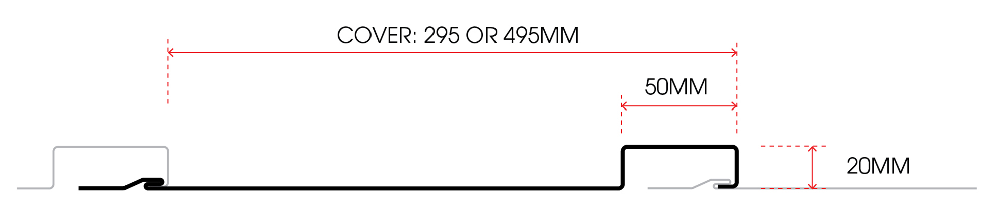 No.1 Roofing Zeno-Clad™ profile dimensions