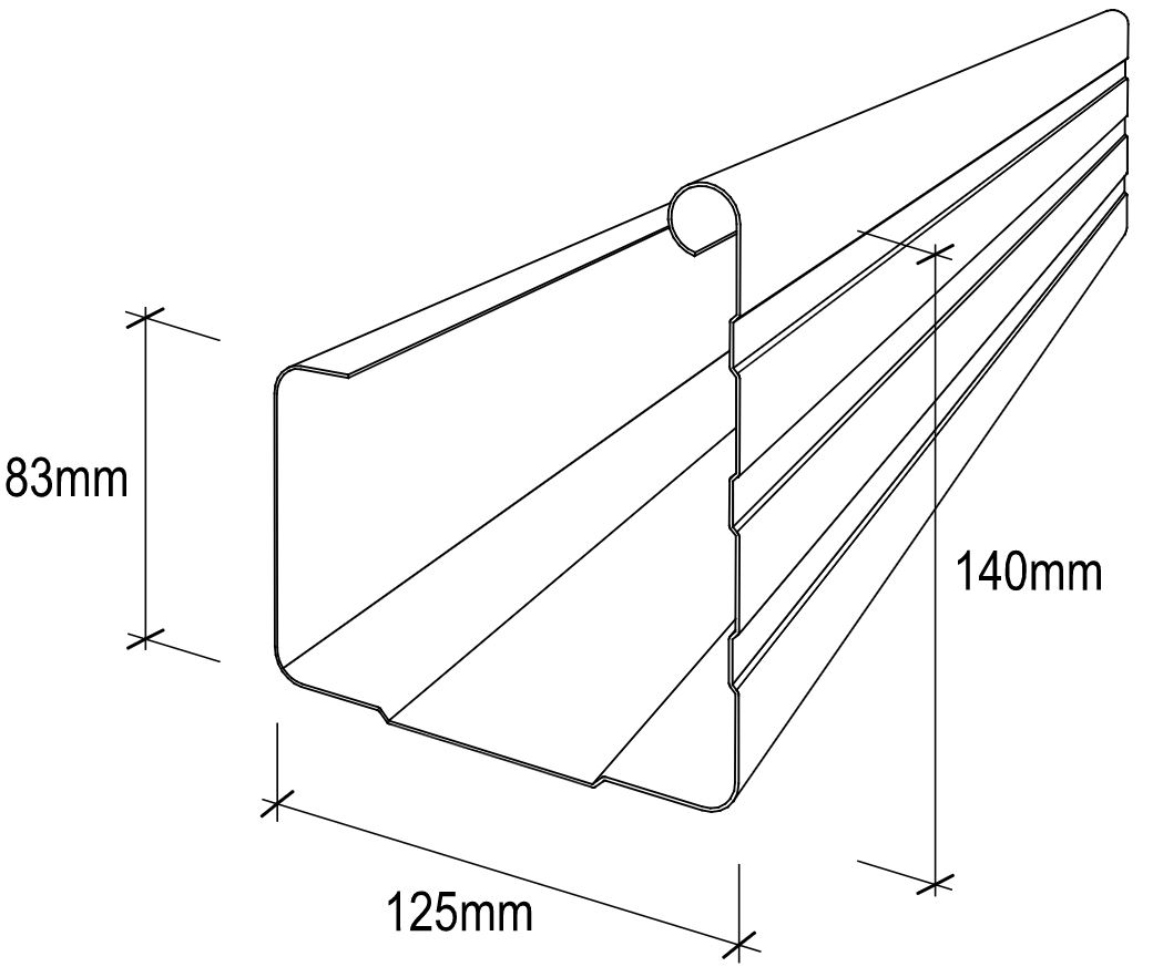Stramit® Easiline Commercial Gutter