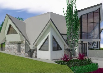 Chatterbox House by Sandra C, Granville TAFE utilising LYSAGHT CUSTOM ORB®, EASYCLAD® and the new CUSTOMFLOW™ cladding solution
