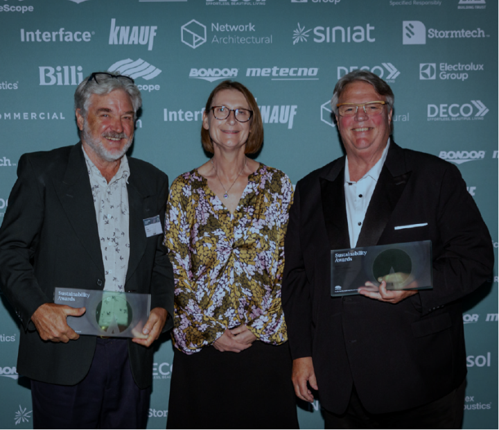 David Baggs and Dick Clarke. Lifetime Achievement Award winners 2023 Sustainability Awards