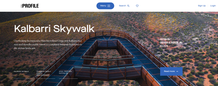 Steel profile magazine website