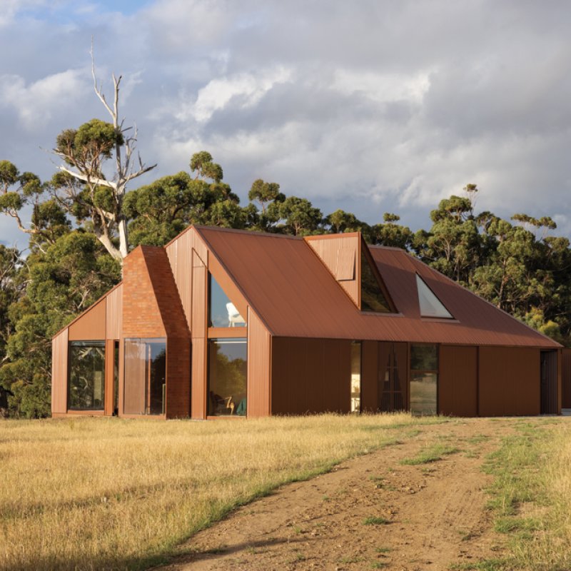 Coopworth House clad in Lysaght Custom Orb in COLORBOND steel Terrain colour