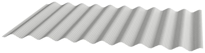 Stramit Acoustic Panel System corrugated profile perforated